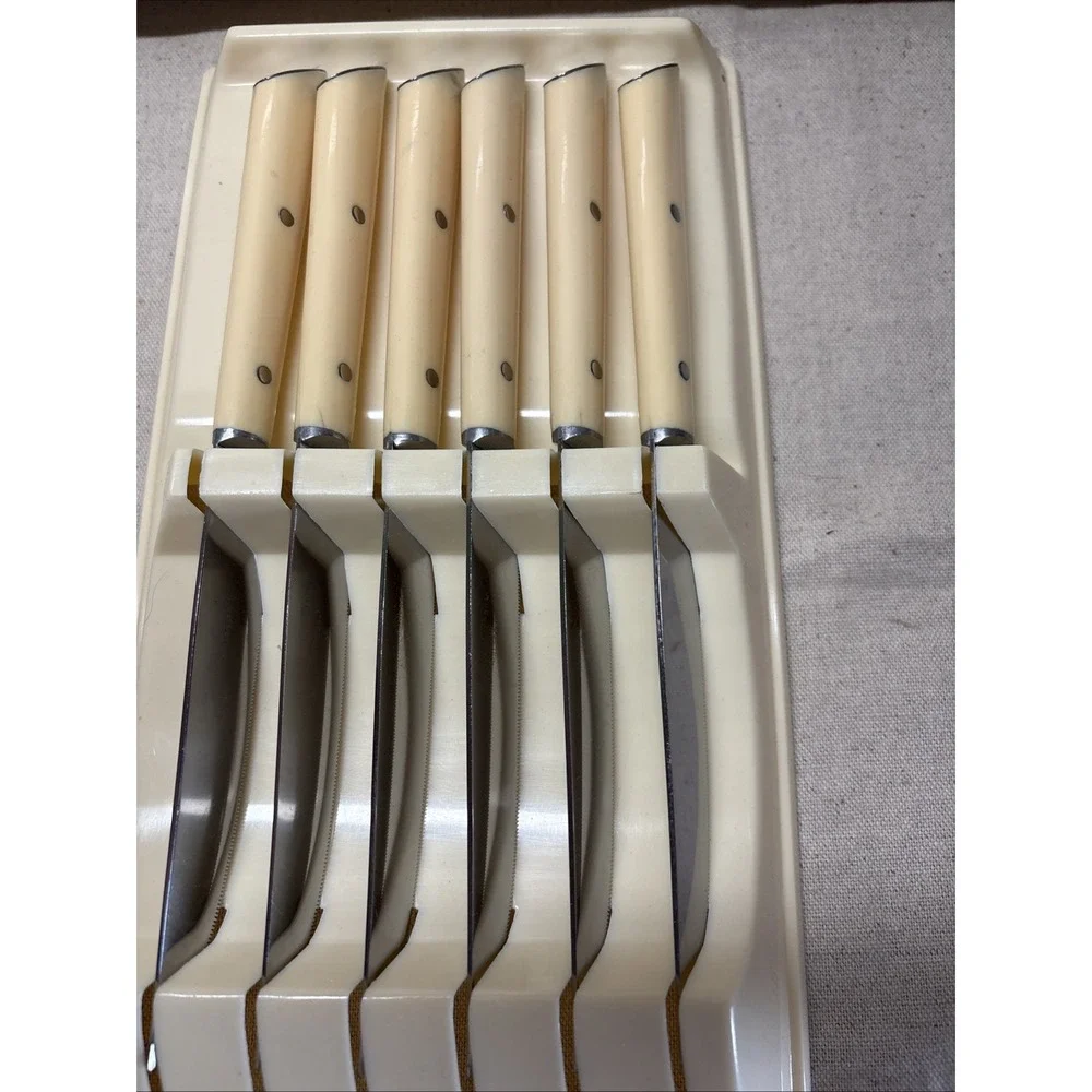 Vtg Royal Brand Steak Knives Made In Marseilles France Stainless Steel Set Of 6